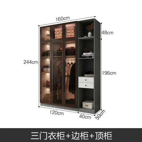 Design Living Room Closet Storage Box Indoor Black Hotel Indoor Display Cabinet Creative Wood Meuble Chambre Furniture Bedroom