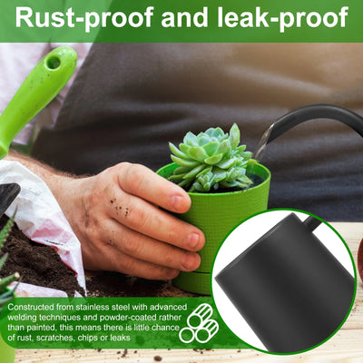 1L Plant Watering Can Stainless Steel Long Nozzle Watering Pot With Handle Leak-proof Gardening Watering Tools for Potted Plants