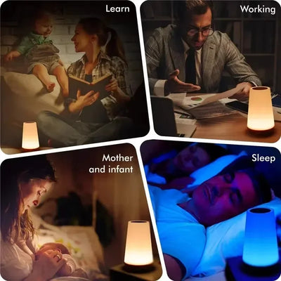 13 Color Changing Night Light RGB Remote Control  Dimmable Lamp Portable Table Bedside Lamps USB Rechargeable Night Lamp