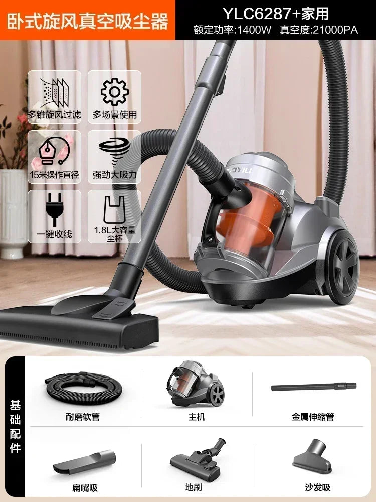 Vacuum Cleaner - Household Large Suction Small, High Power Cat Hair Suction, Light Sound Industrial Vacuum Cleaner, Wired Pet.