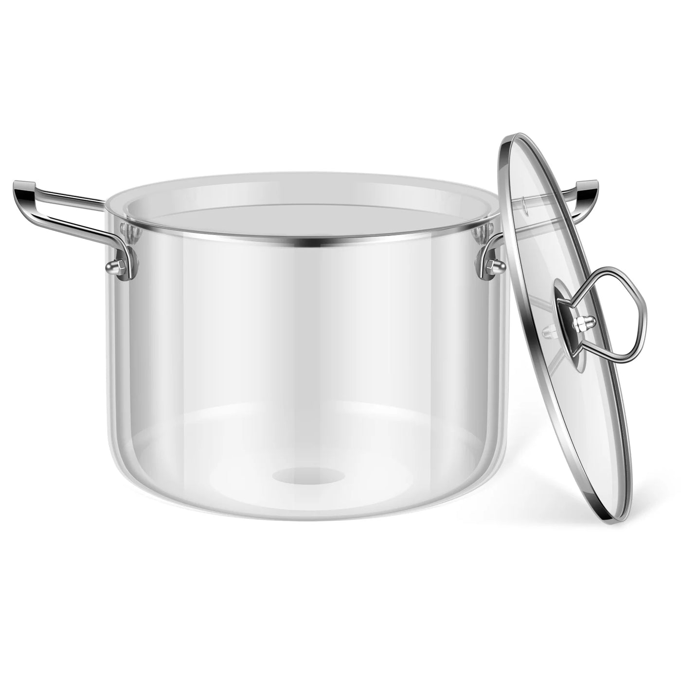 Glass Cooking Pot 2.5L/3.5L Heat Resistant Simmer Pot Dual Handles Pots with Pot Lid Borosilicate Glass Cookware Kitchen Tools