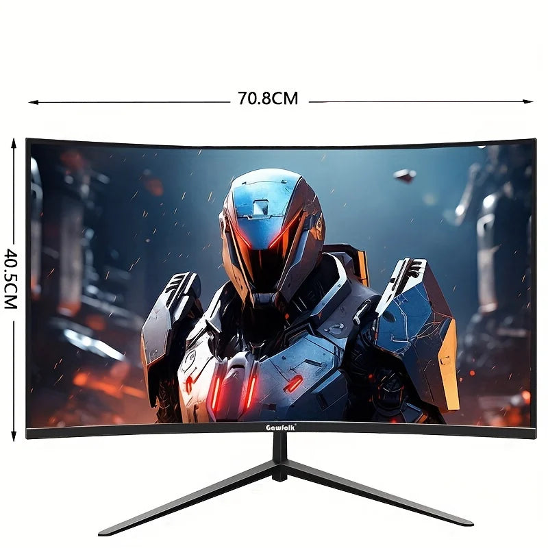 Gawfolk 32 inch Gaming Monitor 2560*1440 1800R Curved Monitors 165HZ PC Monitors VA Screen for Home, Office ,Support HDTV & DP