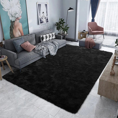 Nordic Furry Rug Bedroom Carpet Living  Room Modern Decoration Hairy Carpets Large Size Black Gray Pink Beige Non Slip Mat