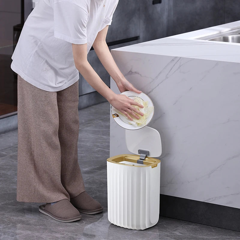 12/15L Smart Trash Can Home Kitchen Wastebasket Garbage Bins Bathroom Toilet Living Room Automatic Sensor Trash Bin Dustbin