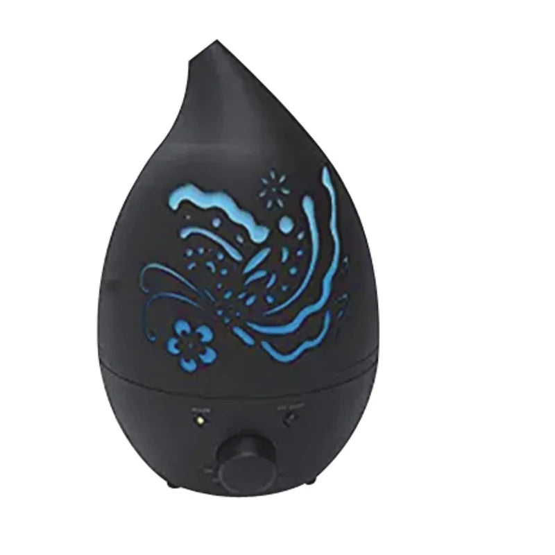 Humidificador 1.3L Hollow Carved Colored Lamp Office Aromatherapy Machine Household Silent Lamp Flame Humidifier