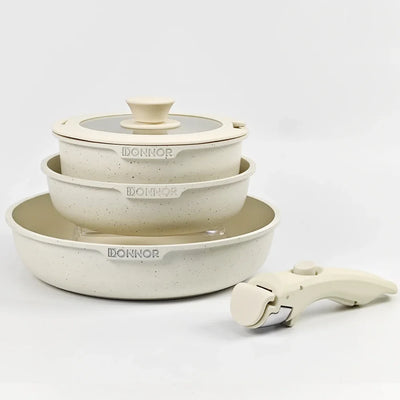 DONNOR Grace 5/17 Piece Kitchenware Set with Thickened Bottom Suitable for Various Cookware Various Kitchen Utensils