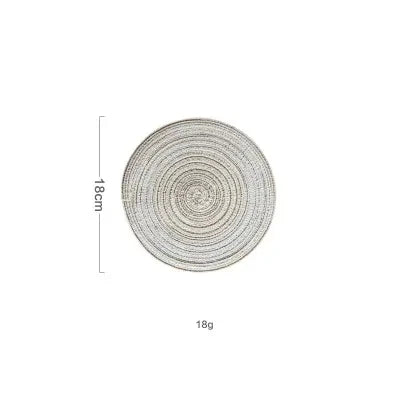 18/30cm Round Table Mat Woven Ramie Placemat Anti Slip Dining Table Mats Non-Slip Tableware Bowl Pads Kitchen Drink Cup Coasters