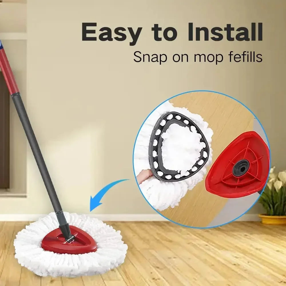 Swivel Mop Accessory with Free Choice 1 Base /1 Handle / Mop Head for O-cedar EasyWring Swivel Mop Microfiber Easy Home Cleaning