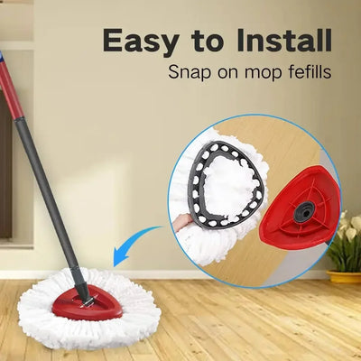 Swivel Mop Accessory with Free Choice 1 Base /1 Handle / Mop Head for O-cedar EasyWring Swivel Mop Microfiber Easy Home Cleaning