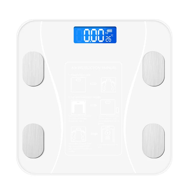 Body Fat Scale Smart Wireless Digital Bathroom Weight Scale Body Composition Analyzer with Smartphone App Bluetooth USB Charging