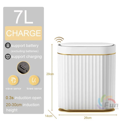 Smart Sensor Trash Can 7/9/12/15L Large Capacity Fully Automatic Waterproof Bin Kitchen Bedroom Home Smart Waste Bin 쓰레기통