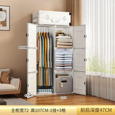 Nordic Minimalist Wardrobe Cupboard Storage Organizer Partitions Bedroom Closet Portable Living Room Muebles Trendy Furniture