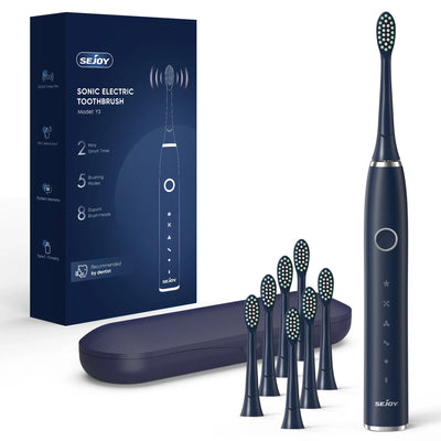 Sejoy Electric Toothbrush Portable Sonic Toothbrush  Whitening 5 Cleaning Modes IPX7 Sonic Electric Toothbrush