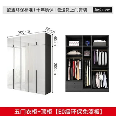 Full Size Luxury Wardrobe Storage Drawer Clothes Closet Systems Hotel Wardrobe