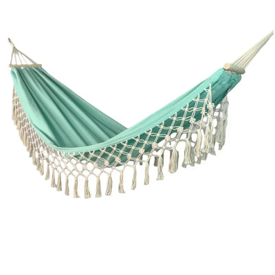 Hammock Outdoor Camping Leisure Canvas Thickened Swing Hammock Anti-rollover Perfect for Garden Patio Backyard