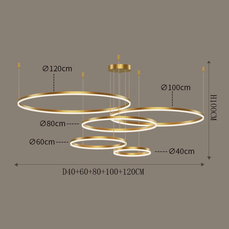 Nordic modern led living room chandelier Study Ring bedroom Dining Room Home decor chandelier Interior lighting