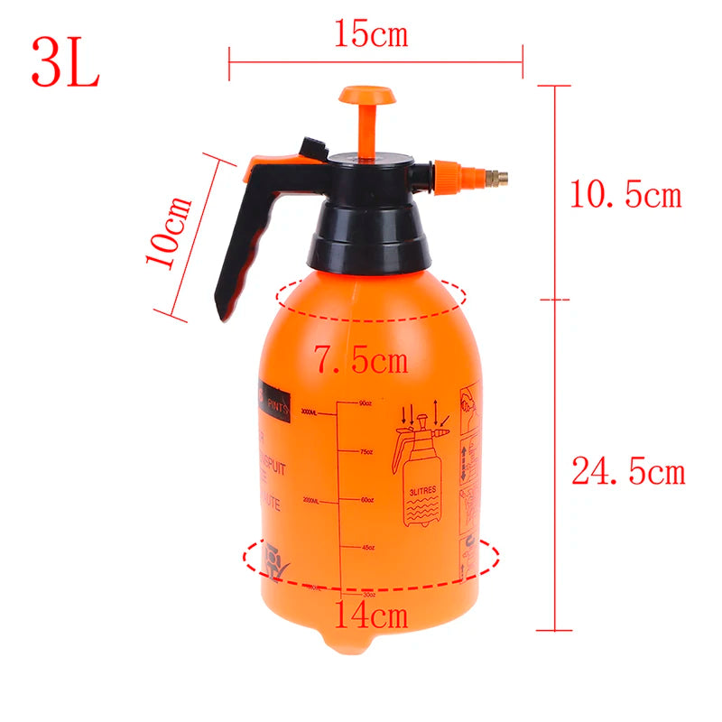 2/3L Portable Chemical Sprayer Pump Pressure Garden Water Spray Bottle Handheld Watering Kettle