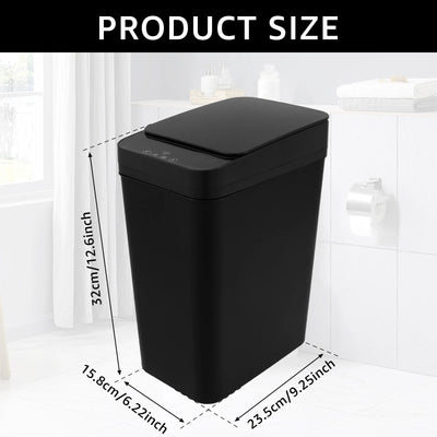 Intelligent Bathroom Trash Can 12L Automatic Infrared Motion Sensor Electronic Trash Can Touchless Smart Garbage Bin Smart Home