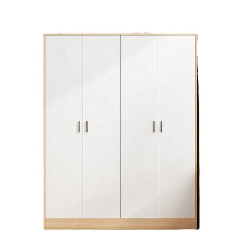 Small Wardrobe Household Bedroom Wooden Cabinet Simple Assembly Wardrobe Strong Durable Rental Room