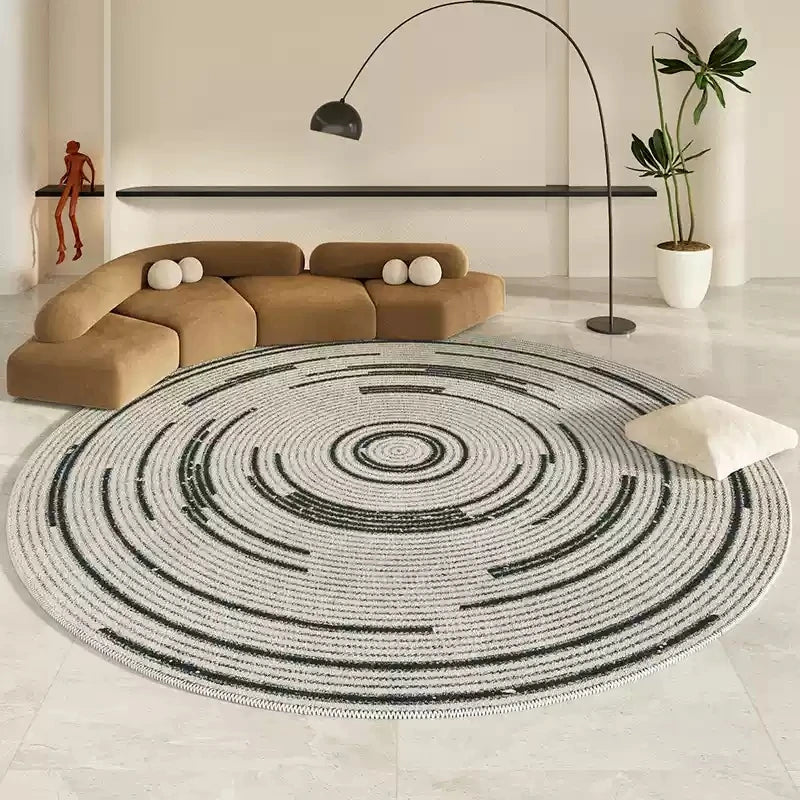 VIKAMA Persian style round crystal velvet carpet Modern geometric decoration living room bedroom sofa non-slip soft carpet