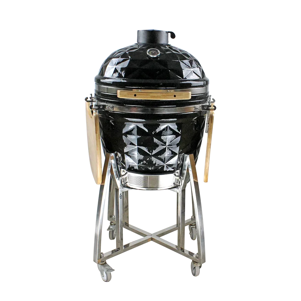 Design New Green Egg BBQ 22 Ceramic 26 inch Built-In Steel Outdoor Charcoal Smoker Grill for Garden Patio