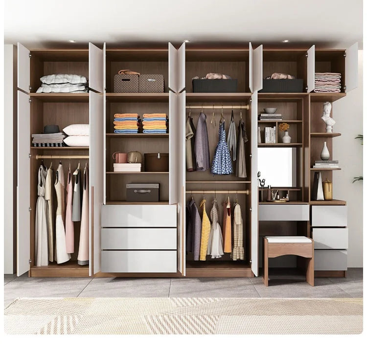 Modern Simple Wardrobe Nordic Bedroom Overall Storage Large Closet Small Household Flat Door Cloakroom Cabinet