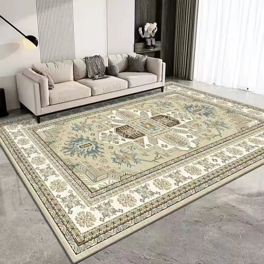 VIKAMA Simple Chinese Classical Folk Wind Crystal Velvet Carpet Living Room Coffee Table Household Non-Slip Carpet