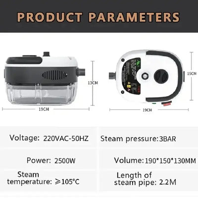 2500W 220V High Pressure High Temperature Household Handheld Steam Cleaner Air Conditioner Kitchen Car SteamCleaner