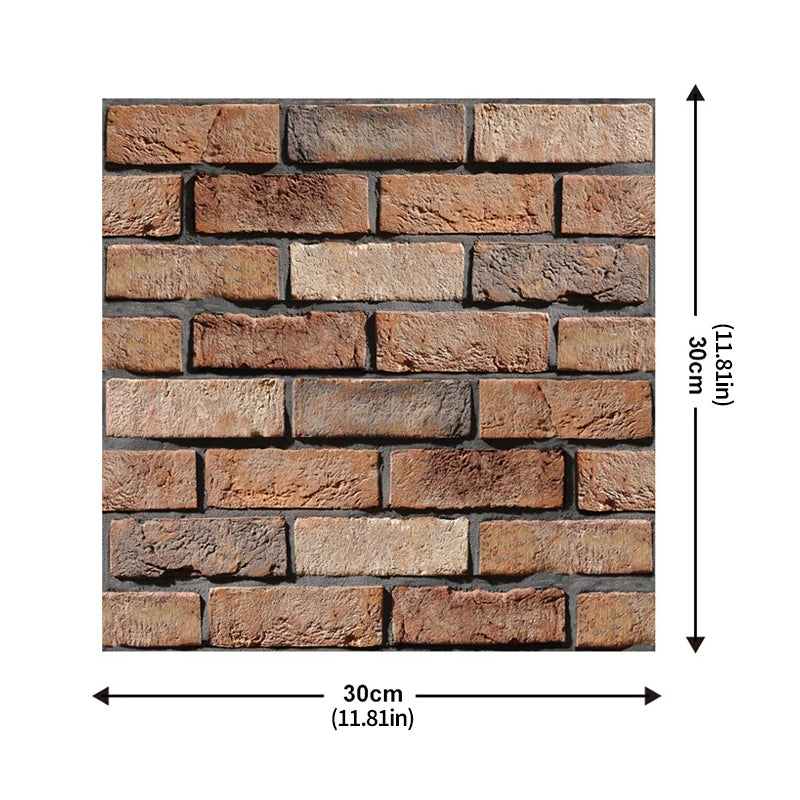 3D Wallpaper Brick Tile Stickers 3D Tearable 30Cm*30Cm10 Pieces A Set Of Waterproof And Heat-Resistant Renovation Mat