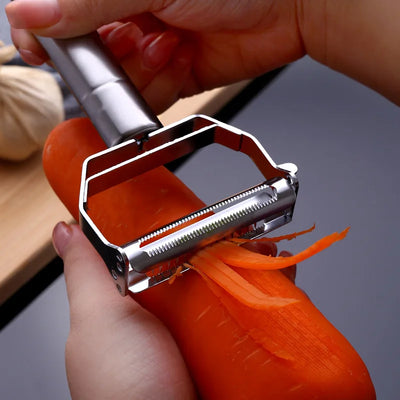 Multiple-Function Fruit And Vegetable Peeler Kitchen Vegetable Tools Stainless Steel Melon Planer Double-Head Peeler Household