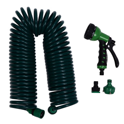 Garden Accessories Coil Garden Water Hose 15m/49.2ft EVA 7 Modes Garden Telescopic Spring Tube for Watering Plants Gardens Lawns