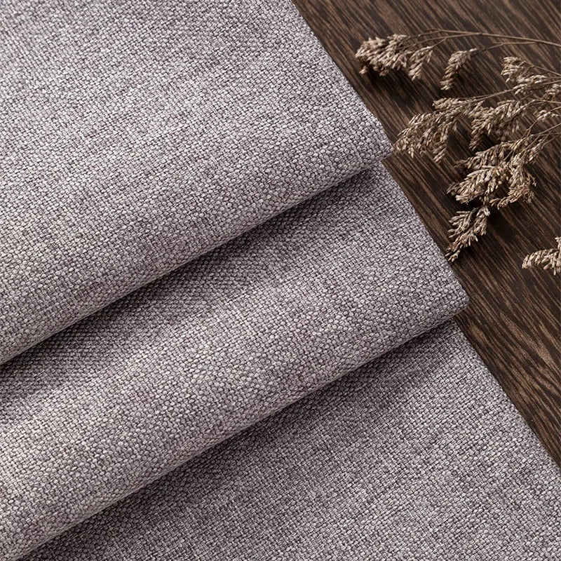 Thickened Plain Linen Fabric Fine By The Meter for Tablecloth Bags Pillow Cushion Cover Sewing Sofa Cloth Wearable Beige Gray