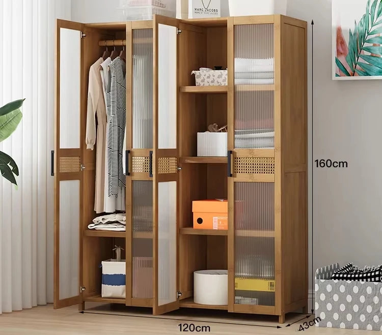 Partitions Cabinet Closet Display Nordic  Storage Modern Luxury Wardrobe Minimalist Bedroom Wooden Szafy Do Sypialni Furniture