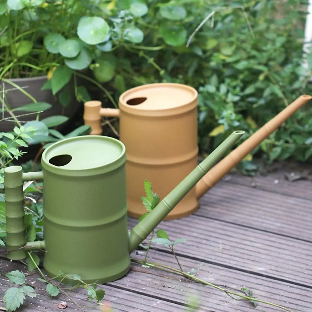 Chinese Style Large Capacity Watering Can Bamboo Tube Long Spout Water Spray Can Watering Can Bottle