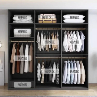 With Glass Doors Wardrobes Multilayer Luxury Storage Open Closets Wardrobes Cabinet Shelves Guarda Roupas Bedroom Furniture