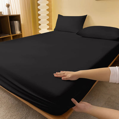 1 piece of solid matte bedsheet, pure black bedspread for bedroom, bedding (excluding pillowcases)