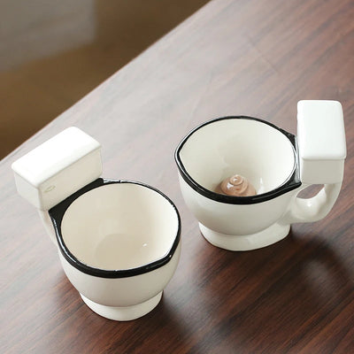 Toilet Ceramic Mug 300ml Coffee Tea Milk Ice Cream Cup Water Cup Christmas gifts