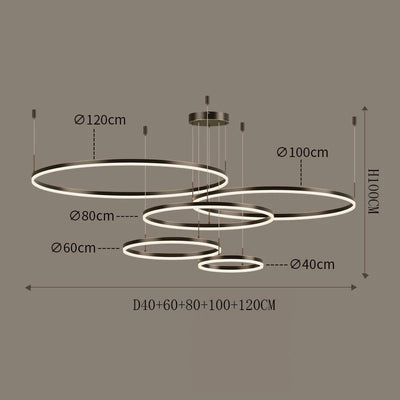 Nordic modern led living room chandelier Study Ring bedroom Dining Room Home decor chandelier Interior lighting