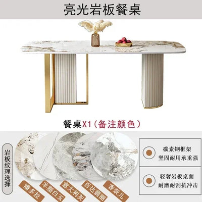 Marble Nordic Dining Table White Luxury Rectangle Space Savers Dining Table Modern Home Mesa De Comedor Kitchen Furniture