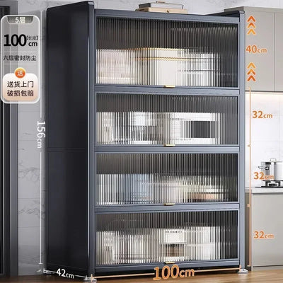 Modern Metal Kitchen Cabinets Multi-layer Storage Cabinet Floor Racks Multifunctional Furniture for ZT50KC