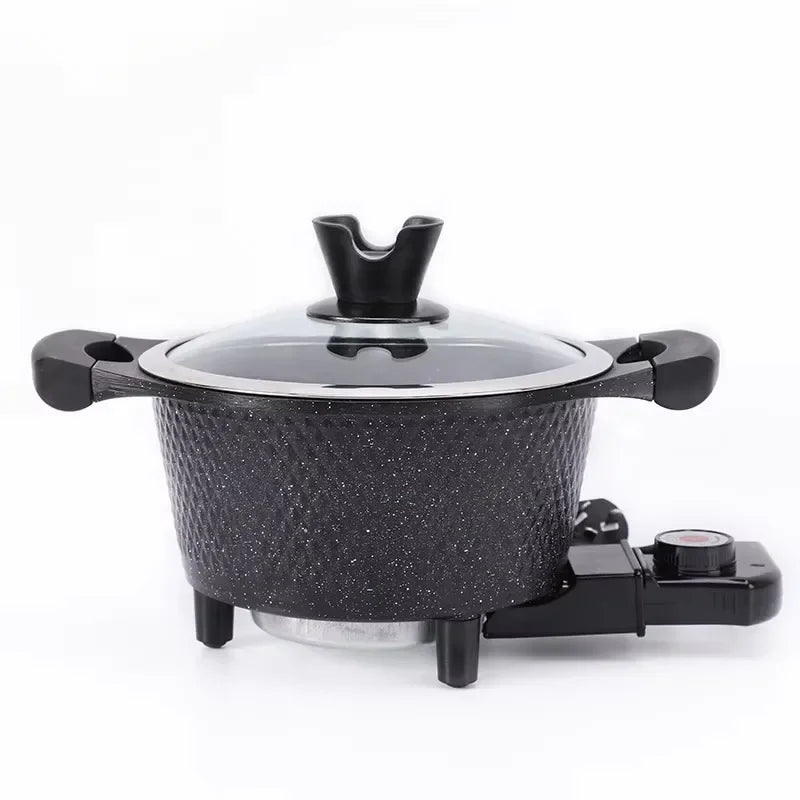 Multifunctional smokeless electric cooker electric round pot household electric mini cooker