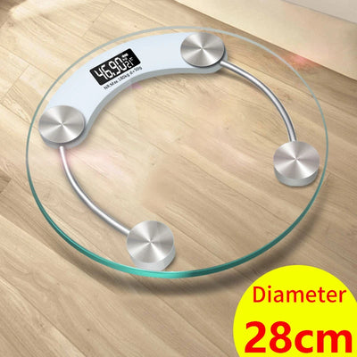 28cm Transparent Bathroom scales LCD Electronic Digital Smart Scale Body Balance Health Scales Battery Floor Scales