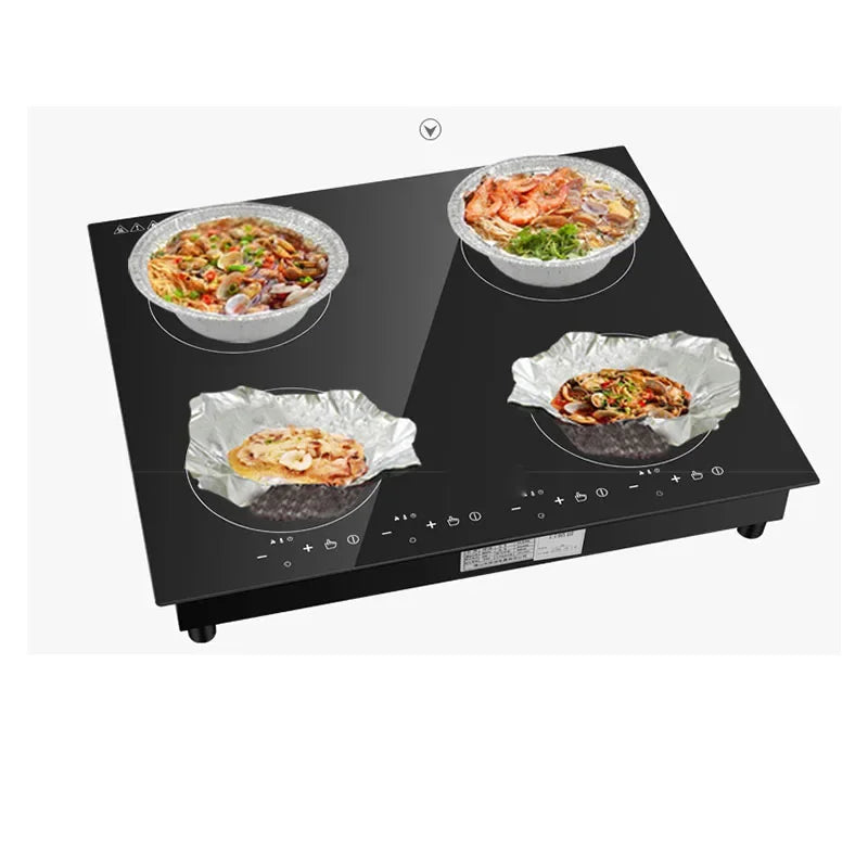 Four-head Induction Cooker Commercial Four-eye Induction Cooker Household 4-stove Induction Cooker Embedded Foil Export-oriented