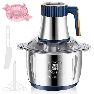 5L Electric Meat Grinders 304 Stainless Steel Food Crusher Multifunctional Vegetable Slicer Chopper Mincer Baby Food Processor