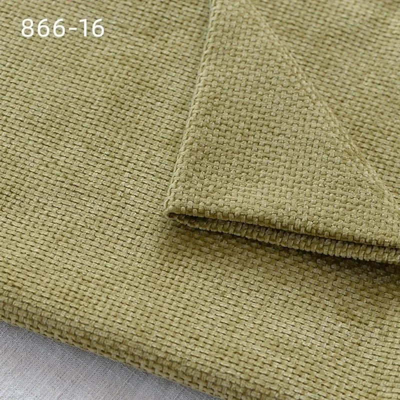 Thick Woven Pattern Chenille Sofa Fabric By The Meter for Upholstery Pillowcase Cushion Diy Sewing Soft Cloth Plain Khaki White