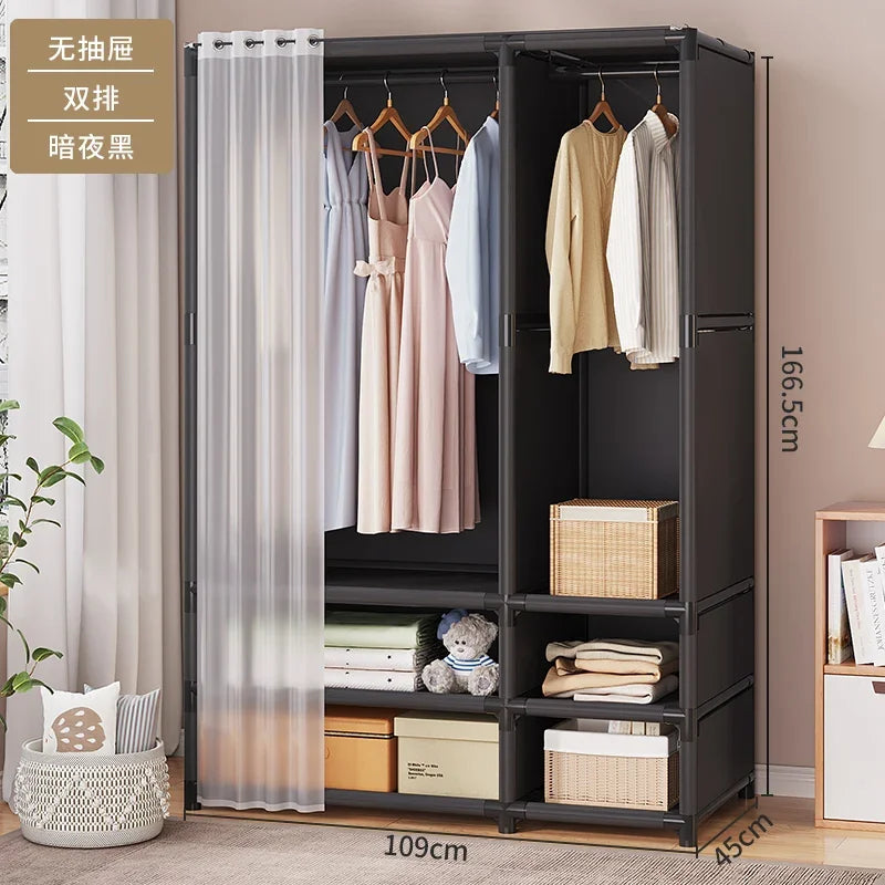 Cabinet Wooden Wardrobe Clothes Bedroom Minimalism Italian Space Saving Modern Guarda Roupa Lounge Suite Furniture