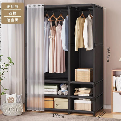 Cabinet Wooden Wardrobe Clothes Bedroom Minimalism Italian Space Saving Modern Guarda Roupa Lounge Suite Furniture