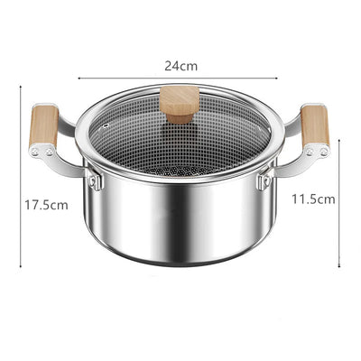 316L Stainless Steel Soup Pot Wok Hot Pot Honeycomb Non-stick Pot with lid Home Induction Cooker Gas Stove Universal Frying Pan