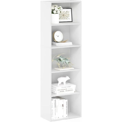 Luder Bookcase / Book / Storage , 5-Tier, White