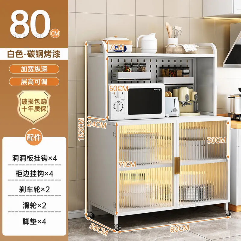 Floor-to-ceiling Kitchen Racks Nordic Creative Multi-layer Kitchen Cabinets Multi-functional Kitchen Furniture Storage Cabinets